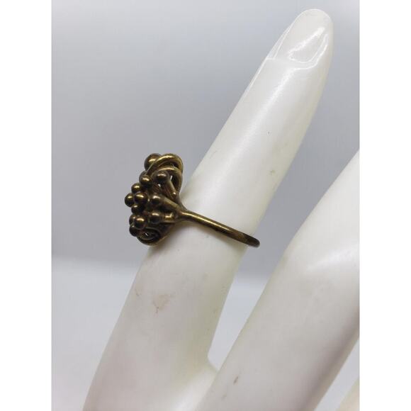 Vintage Ring Mid Century Brutalist Pal Kapenyes Style Mixed Metal sz 5.75 1960s - Picture 3 of 11